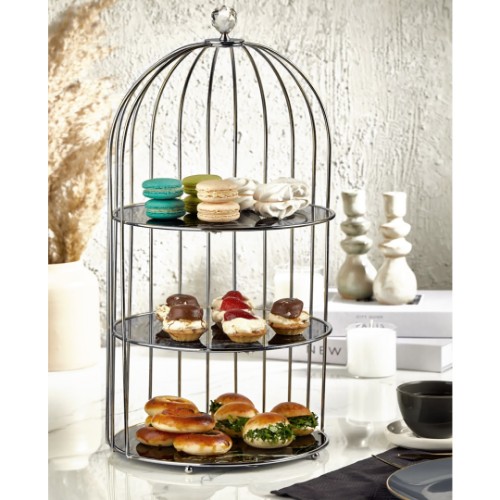 Cage Cookie Stand 3 Floors - Silver