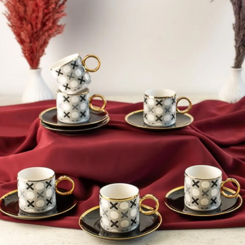 Picture of XOX Porcelain Turkish Coffee Set of 6