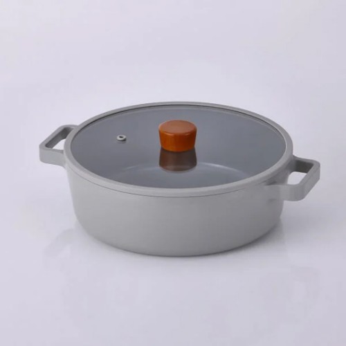 Picture of Fika Nonstick Cast Iron Shallow Pot 30 cm - Gray