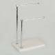 Picture of Quarry White Marble Towel Stand 2 pcs - Silver