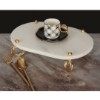 Picture of Ring White Marble Serving Plate Oval Small Size - Gold