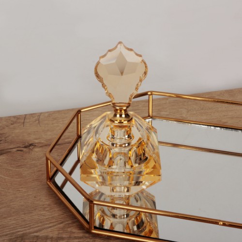 Frame Amber Kristal Dekoratif Aksesuar - Gold	