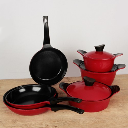 Anthony Casting Cookware Set of 9 - Red