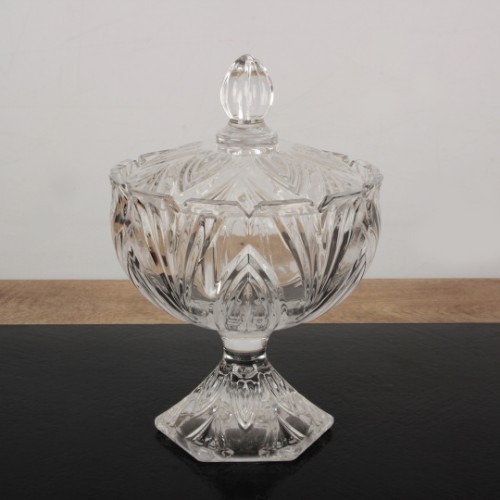 Picture of Ruly Sugar Bowl With Crystal Glass Legs - Big Size