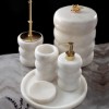 Picture of Arch Leaf Bathroom Accessories Set of 6 - Gold