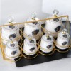 Picture of Sunwer Metal Covering Porcelain Spice Set of 8 - Black 