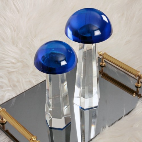 Picture of Mushroom Decorative Living Room Accessory Set of 2 - Blue 