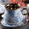 Picture of Blue Flower Porcelain Turkish Coffee Set of 6