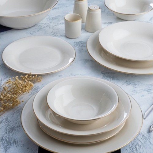 Picture of Blake Porcelaim 60 Pieces Dinnerware Set - Gold