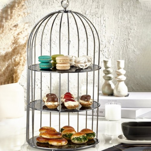 Cage Cookie Stand 3 Floors - Silver