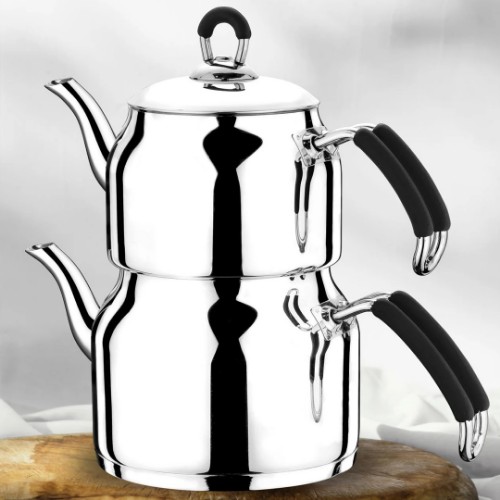 Picture of Arian Steell Teapot Set - Black
