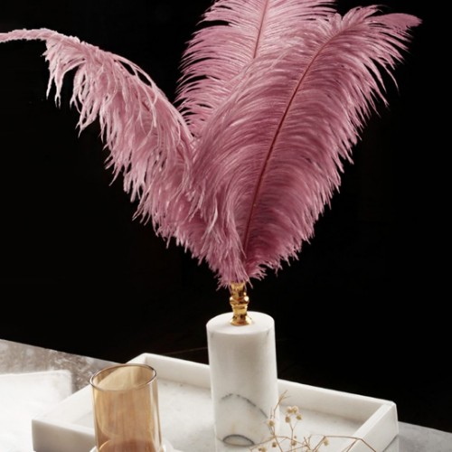 Picture of Quarry Marble Cylinder Feather Accessory - Powder Color 
